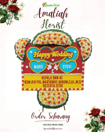 Papan Bunga Pernikahan Sungainangka